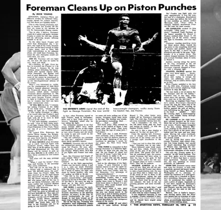 TSN Archives: George Foreman stuns Joe Frazier (Feb. 10, 1973, issue)