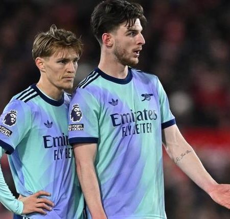 Declan Rice admits Arsenal ‘naivety’ as Gunners title charge drops off at Man United